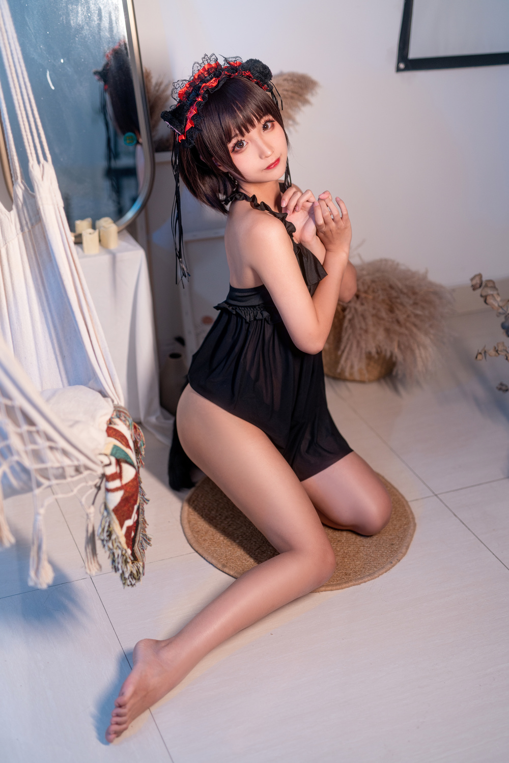 图片[1]-蠢沫沫 黑睡裙 [40P523M]-微密空间-全网最全抖音网红铁粉空间觅圈